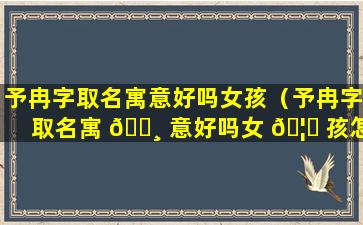 予冉字取名寓意好吗女孩（予冉字取名寓 🌸 意好吗女 🦟 孩怎么取）